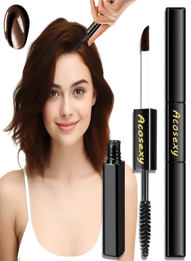 Acosexy New Cover Touch Up Gray Brush-in Wand,Quick Cover Root Touch Up Rescue, Mascara Natural Water-Resistant Temporary Gray Concealer Cover Up Brush for Hair Mustache & Beard (Dark Brown, 1 Pack) - Image 1